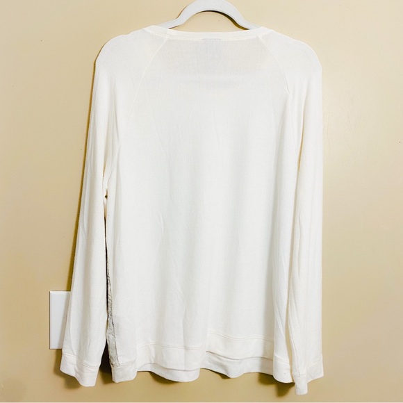 Chico’s Ombré‎ Blush Pink & Gray Sequin Long Sleeve Lightweight Sweater Sz Large - Picture 5 of 8